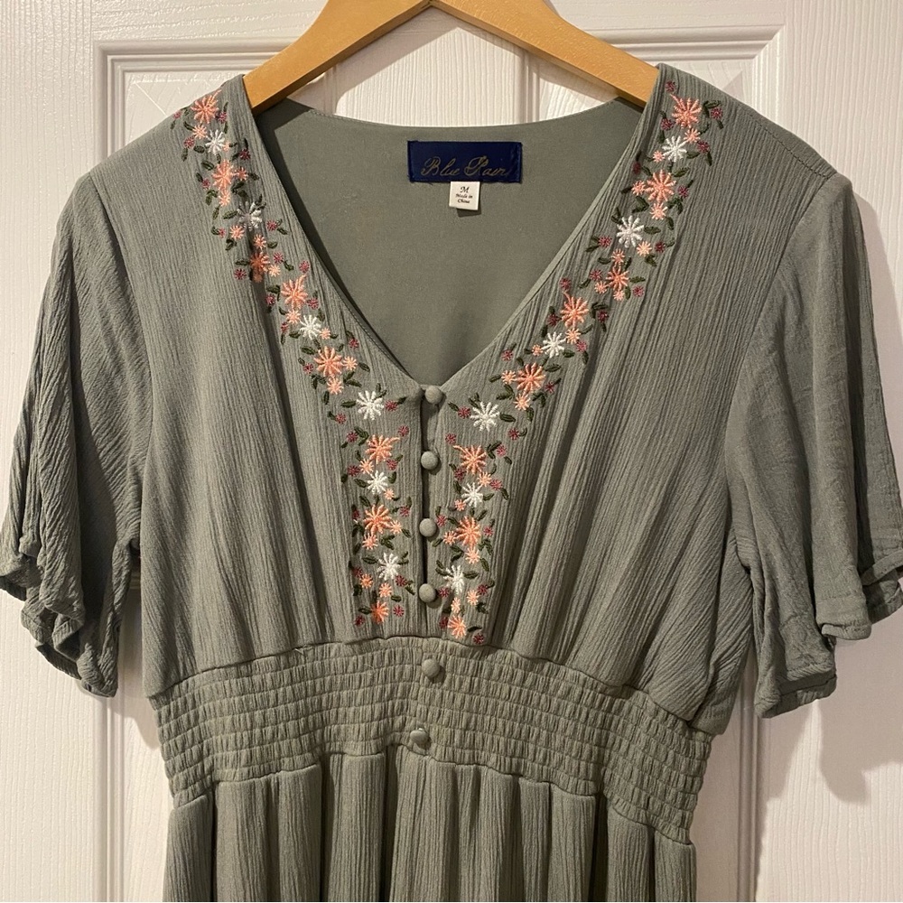 Sage green maxi dress